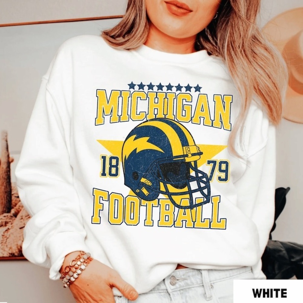 Michigan Football Sweatshirt, University Football Sweatshirt